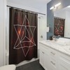 Sacred Geometry Shower Curtain with Tetrahedron Star Design
