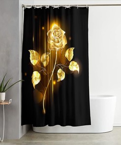 Sad Horse Graffiti Shower Curtain Creative Bathroom Decor Waterproof Fabric Curtain