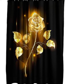 Sad Horse Graffiti Shower Curtain Creative Bathroom Decor Waterproof Fabric Curtain