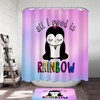 Sad Unicorn Penguin Shower Curtain For A Whimsical And Magical Bathroom