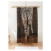 Safari Botswana and South Africa Zebra Drinking Water Shower Curtain for Authentic Bathroom Style