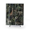 Safari Jungle Theme Shower Curtain Set for Beautiful Bathroom Decor 