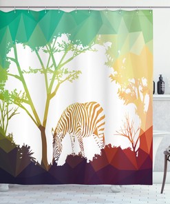 Safari Zebras Print Shower Curtain For A Touch Of Wilderness