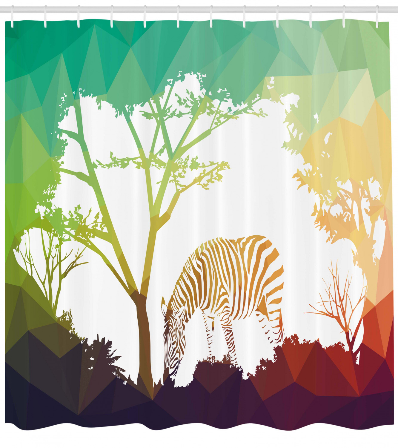 Safari Zebras Print Shower Curtain For A Touch Of Wilderness - Image 4