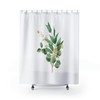 Sage Green And White Eucalyptus Boho Shower Curtain For Minimalist Bathroom Decor