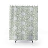 Sage Green Floral William Morris Shower Curtain - Fresh Modern Bathroom Accessory