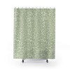 Sage Green Pattern Vintage English Bathroom Accessory with Bird & Anemone William Morris Antique Bathroom Shower Curtain