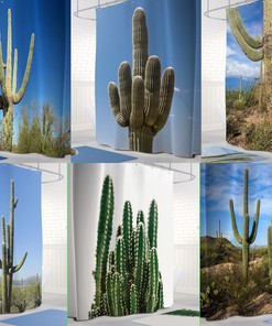 Saguaro Cacti Shower Curtain For A Touch Of Southwestern Charm