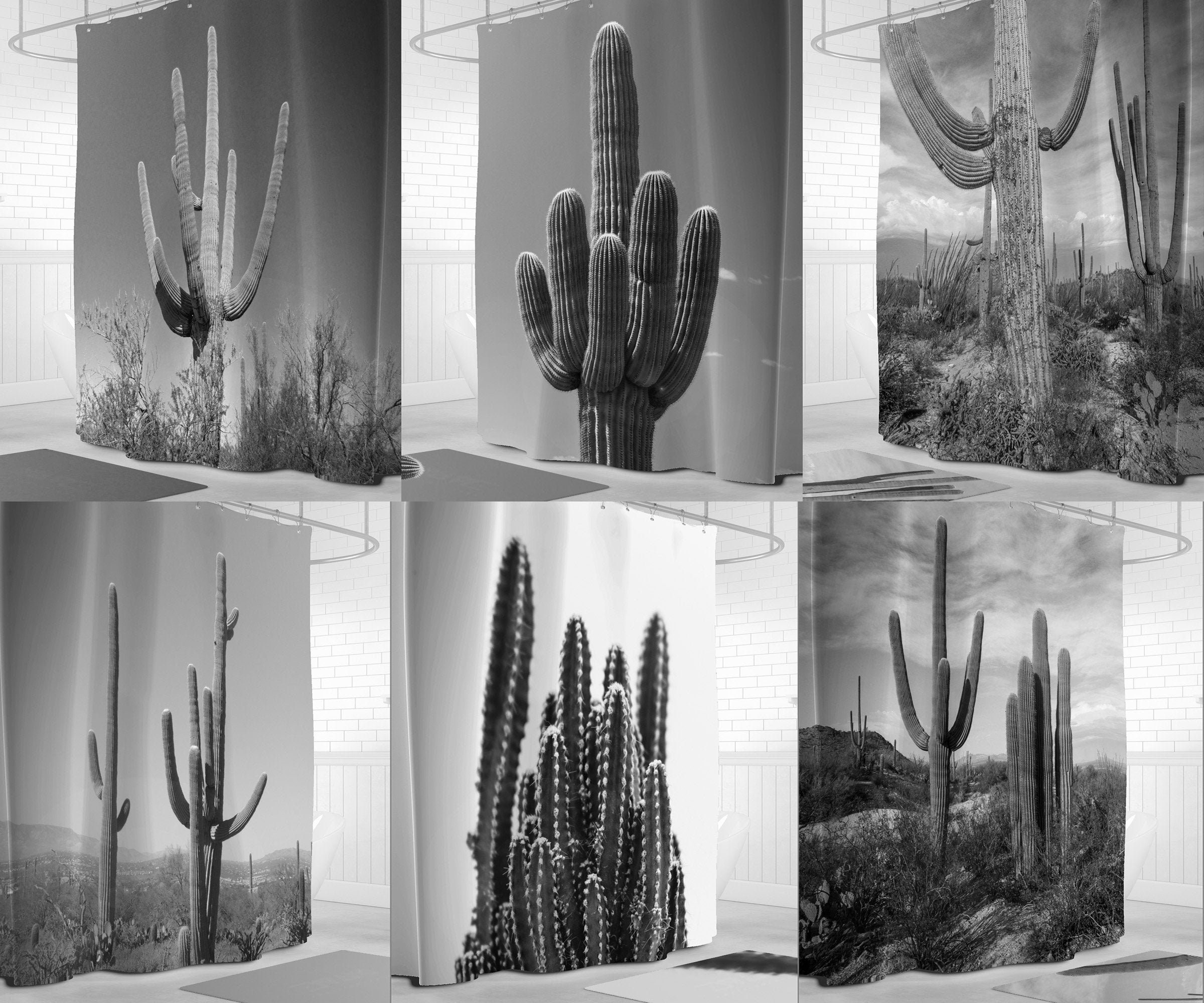 Saguaro Cacti Shower Curtain For A Touch Of Southwestern Charm - Image 2