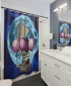 Sail the Moon Nautical Shower Curtain for a Dreamy and Tranquil Bathroom