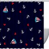 Sailing Anchor Ocean Fabric Shower Curtain for Bathroom Decor