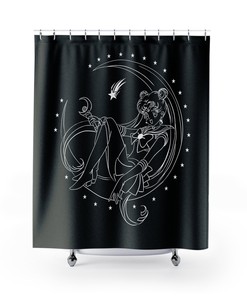 Sailor Moon Anime Merch Shower Curtain for Your Bathroom - Vintage Shower Curtains
