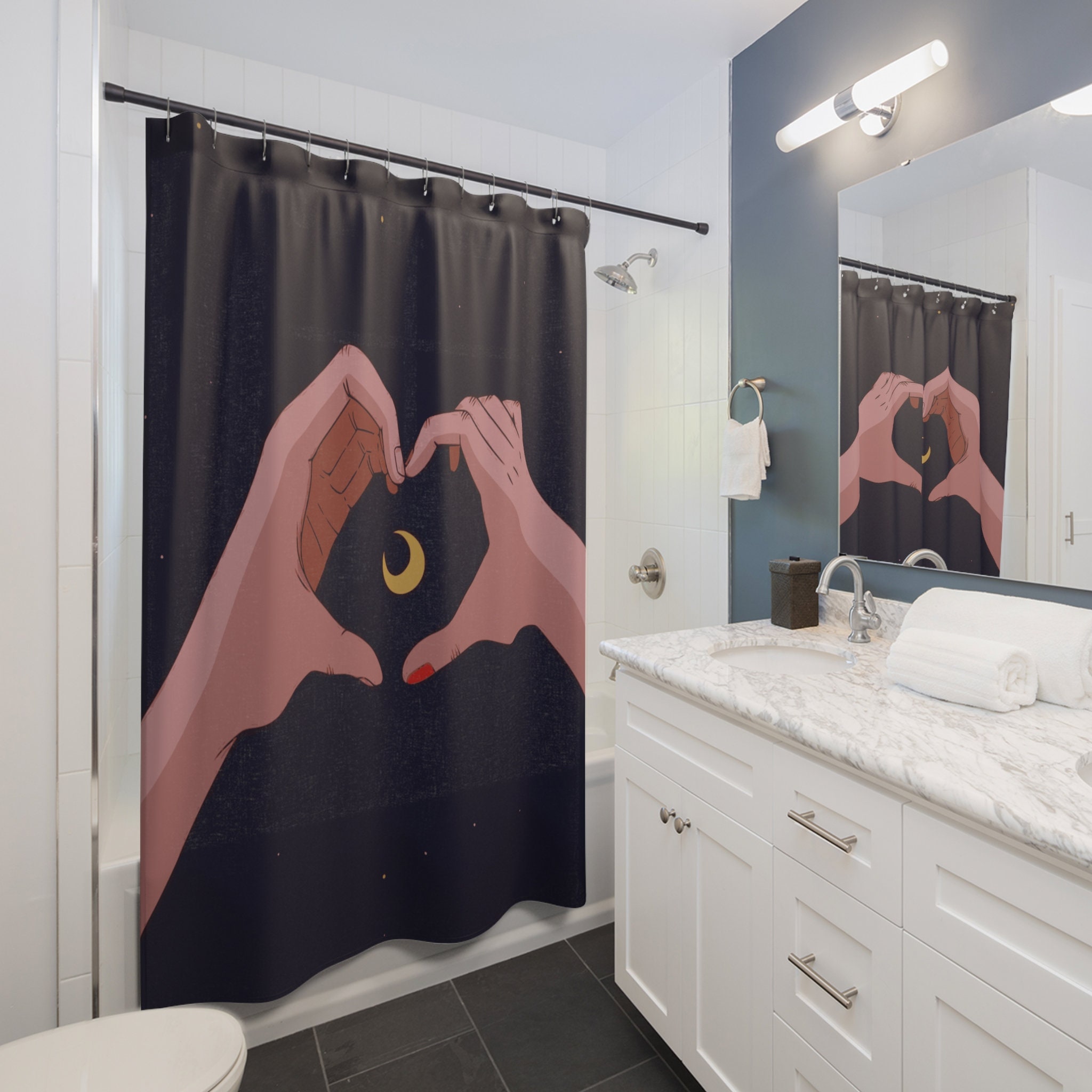 Sailor Moon Anime Shower Curtain for Your Bathroom - Print Shower Curtain