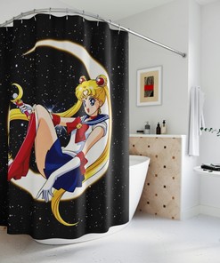 Sailor Moon Printed Shower Curtain - Anime Bathroom Decor 