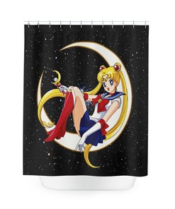 Sailor Moon Printed Shower Curtain - Anime Bathroom Decor