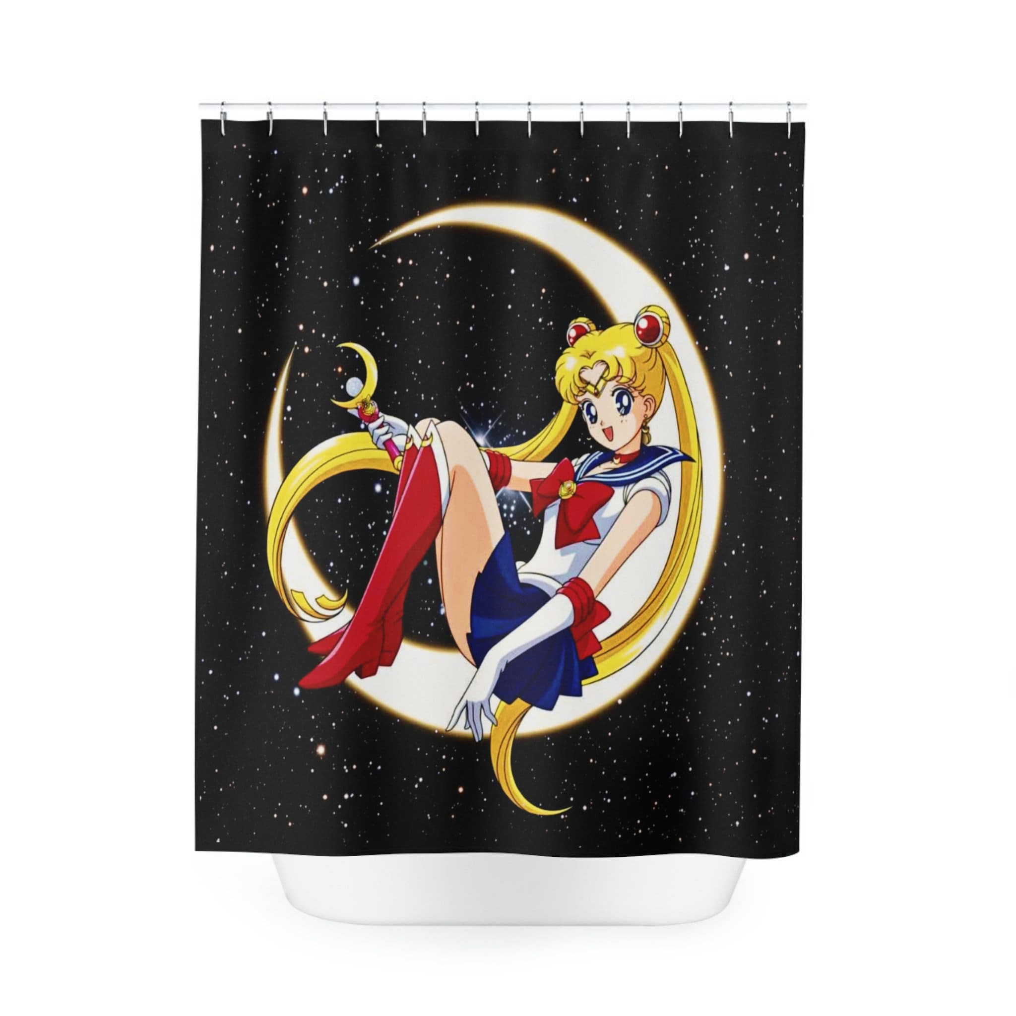 Sailor Moon Printed Shower Curtain - Anime Bathroom Decor