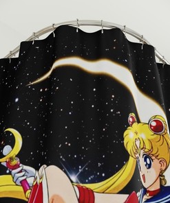 Sailor Moon Printed Shower Curtain - Anime Bathroom Decor