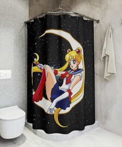 Sailor Moon Printed Shower Curtain - Anime Bathroom Decor