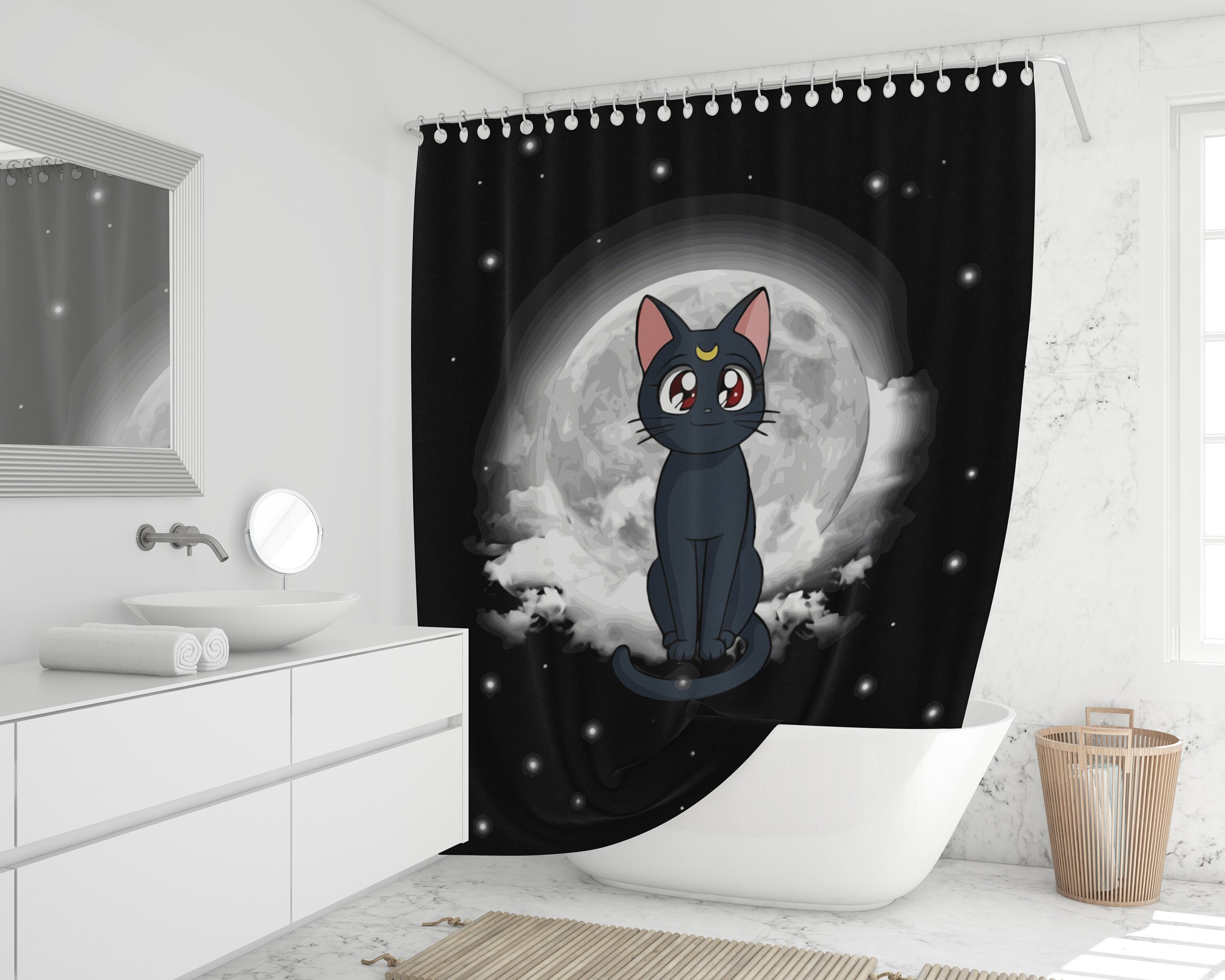 Sailor Moon Unique Anime Shower Curtain for Your Bathroom - Print Shower Curtain