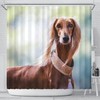 Saluki Dog Pattern Shower Curtain - Awesome Fabric Print Design
