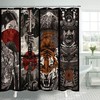 Samurai and Geisha Girl Tiger Mount Fuji Art Japanese Ukiyo-e Shower Curtain for Bathroom Decor