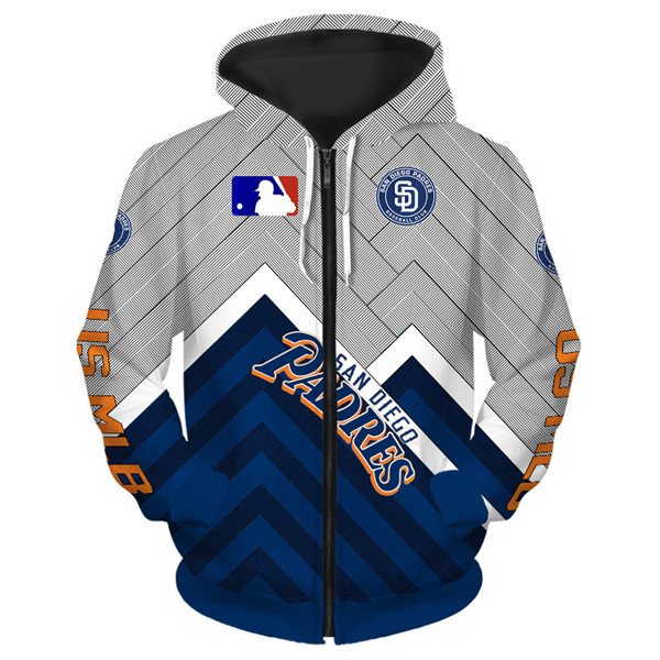 San Diego Padres Flame Balls Graphic 3D Zip Hoodie A Great Gift For Fans