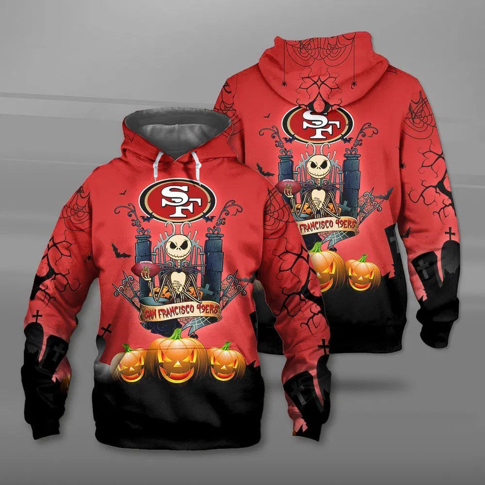 San Francisco 49Ers 3D Background Skull Smoke Hoodie A Bold Look For Fans