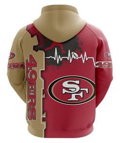 San Francisco 49Ers 3D Skull Hoodie Pullover And Zip Hoodie For Fans