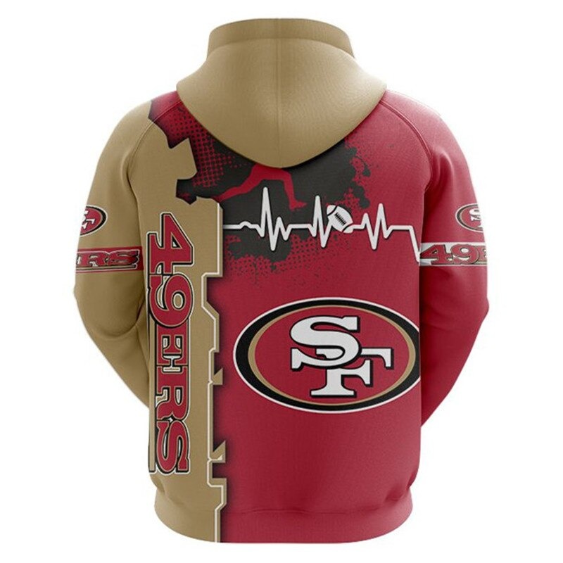 San Francisco 49Ers 3D Skull Hoodie Pullover And Zip Hoodie For Fans