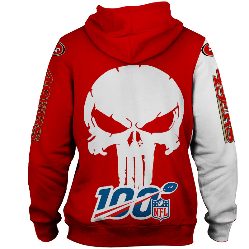 San Francisco 49Ers 3D Skull Printed Hoodie Perfect For Bold Fans