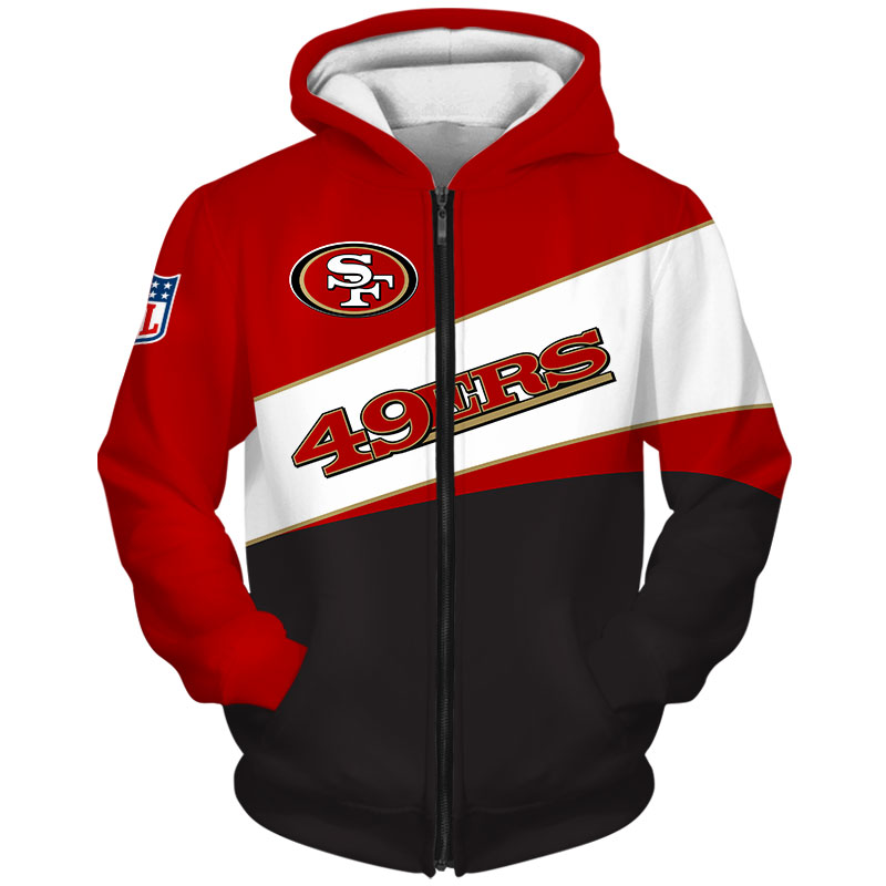 San Francisco 49Ers 3D Zip Hoodie Perfect Gift For Fans
