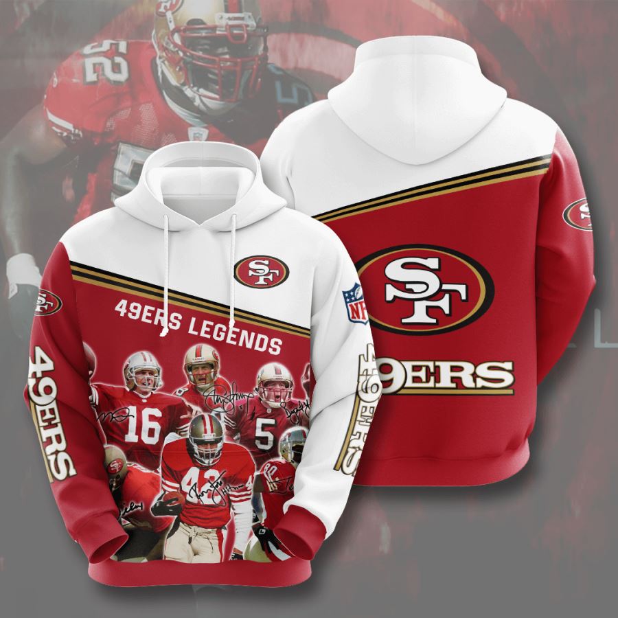 San Francisco 49Ers All Over Print 3D Sport Hoodie - 3