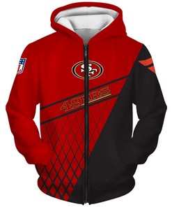 San Francisco 49Ers All Over Print Zip Hoodie Gift For Fan