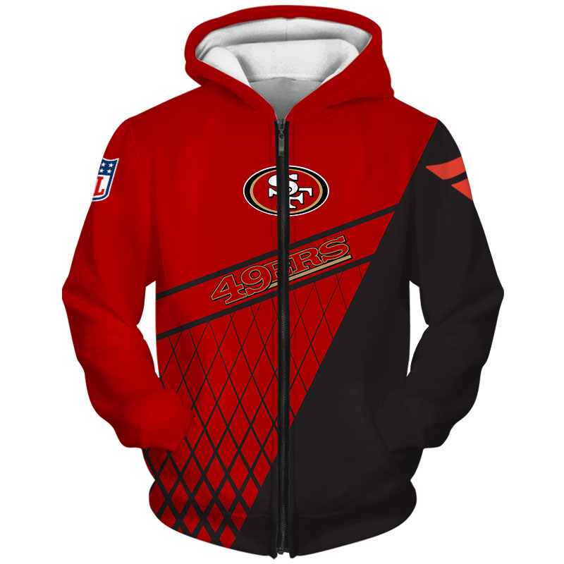 San Francisco 49Ers All Over Print Zip Hoodie Gift For Fan