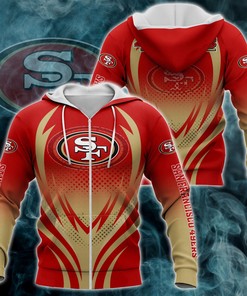 San Francisco 49Ers All Over Print Zipper Hoodie 3D Print Gifts For Fans