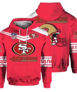 San Francisco 49Ers Cute Long Sleeve All Over Print Zip Up Hoodie For Fans