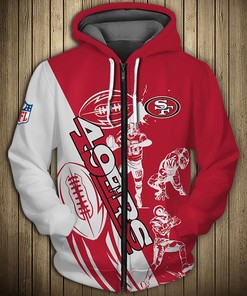 San Francisco 49Ers Cute Zip Hoodie Pullover Perfect Gift For Fans