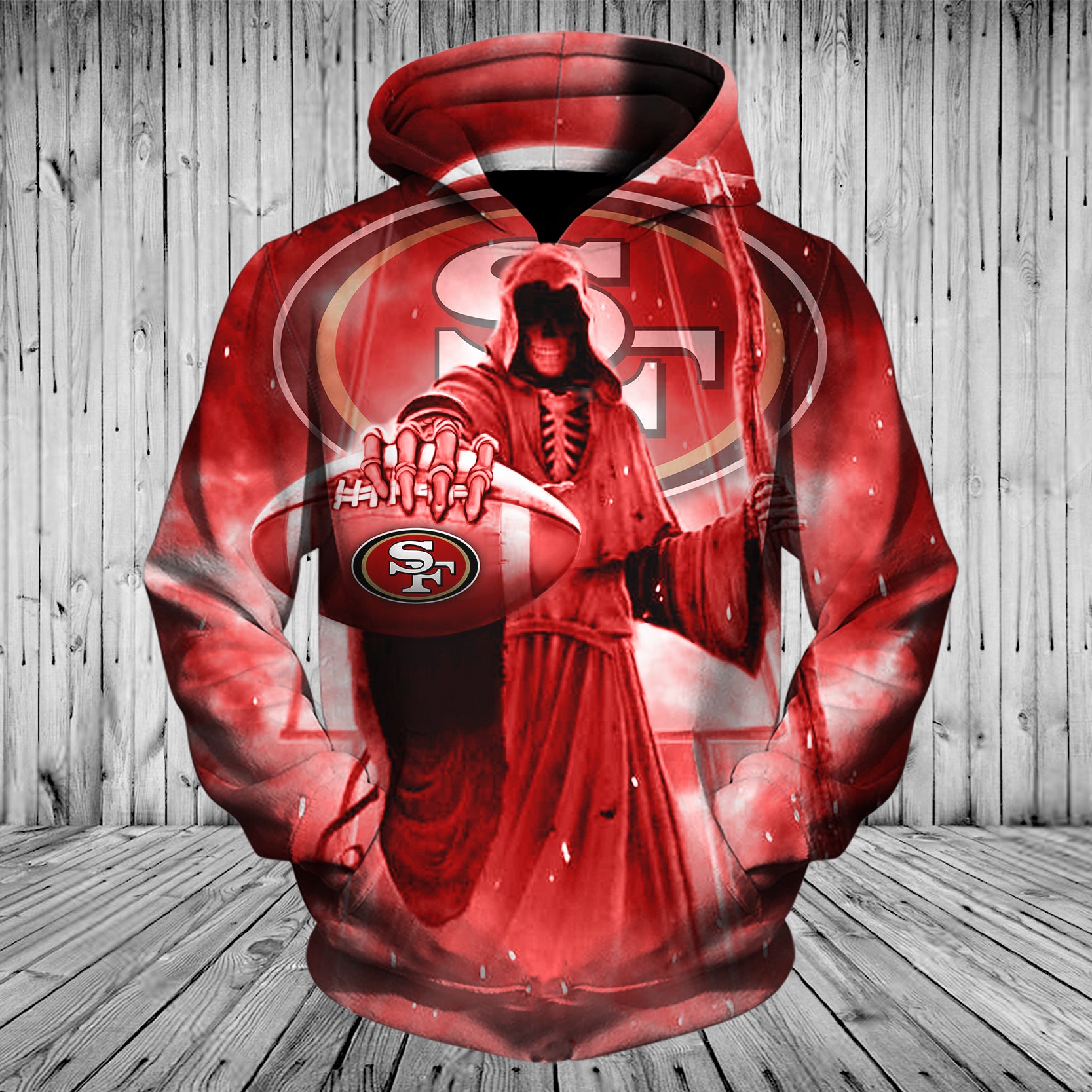 San Francisco 49Ers Devil Eyes 3D Hoodie Perfect For Bold Fans