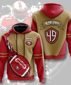 San Francisco 49Ers Flame Balls Graphic All Over Print Hoodie Gift For Fans