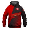 San Francisco 49Ers Long Sleeve All Over Print Zip Up Hoodie - Fans