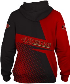San Francisco 49Ers Long Sleeve All Over Print Zip Up Hoodie - Fans