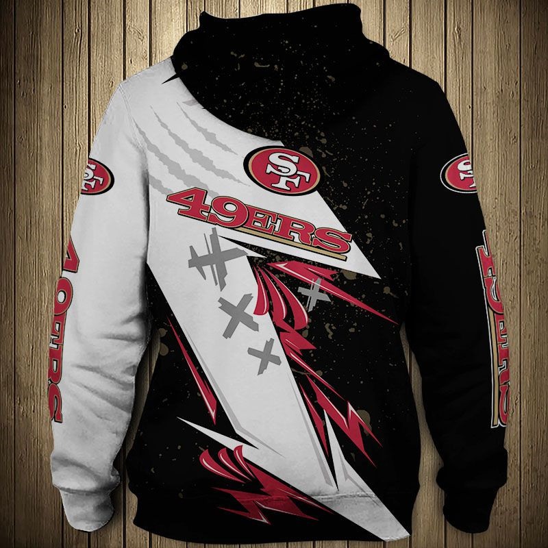 San Francisco 49Ers Thunder Graphic All Over Print Hoodie Gifts For Fans