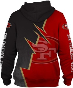 San Francisco 49Ers Zigzag Graphic All Over Print Zip Hoodie Gifts For Fans