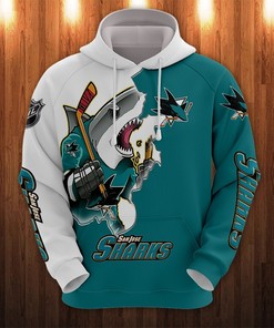 San Jose Sharks 3D Cartoon Graphic 3D All Over Print Zip Hoodie - Gifts For Fan