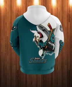 San Jose Sharks 3D Cartoon Graphic 3D All Over Print Zip Hoodie - Gifts For Fan
