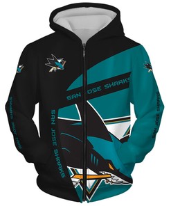 San Jose Sharks 3D Zip Hoodie For Fans - Custom All Over Print