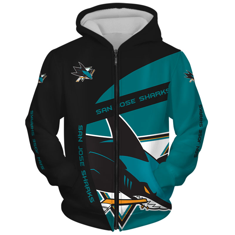 San Jose Sharks 3D Zip Hoodie For Fans - Custom All Over Print