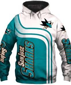 San Jose Sharks All Over Print Hoodie - Zip Hoodie Pullover Gift For Fans