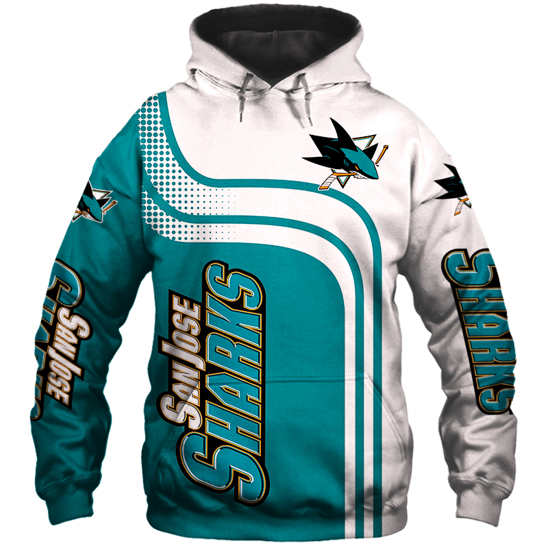 San Jose Sharks All Over Print Hoodie - Zip Hoodie Pullover Gift For Fans