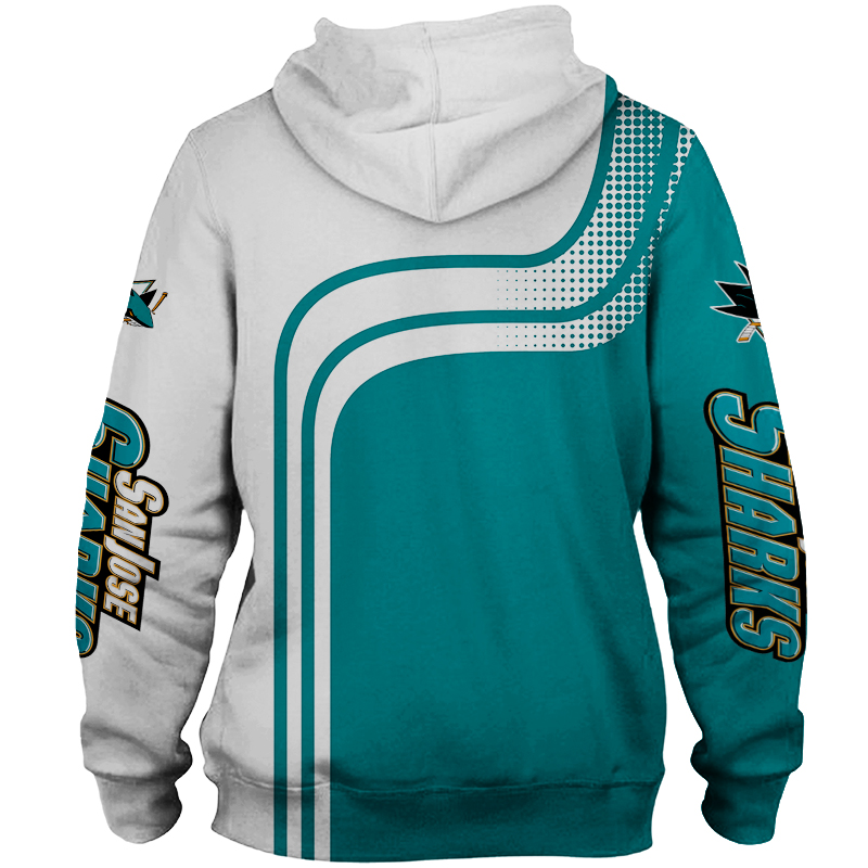 San Jose Sharks All Over Print Hoodie - Zip Hoodie Pullover Gift For Fans